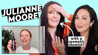 Julianne Moore's Skincare Routine for Fine Lines: Reacting w/ a Cosmetic Chemist | Skincare Reaction