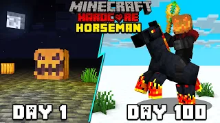 i Survived 100 Days As A Dark Horsemen In Hardcore Minecraft Hindi