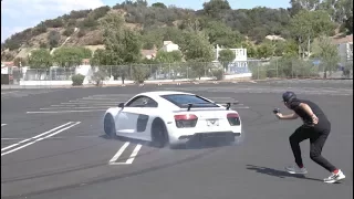 HOW TO DRIFT an AWD Audi R8 V10 Plus!