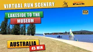 Virtual Run 45 min. Lakeside To The Museum, Canberra