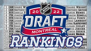 2022 NHL Mock Draft Rankings and Top Prospects | Top 32 Midseason NHL Draft Rankings