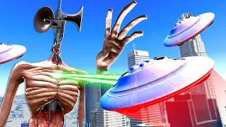 Can SIREN HEAD Fight The ALIEN INVASION!? (Playing As Sirenhead ...) - GTA 5 Mods Funny Gameplay