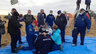 Retour sur Terre pour trois astronautes de l'ISS