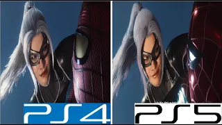 All Black Cat Cutscenes | Spider-Man Remastered vs Original | PS5 vs PS4