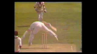 "LEG OVER" INCIDENT - BRIAN JOHNSTON & JONATHAN AGNEW - ENGLAND v WEST INDIES THE OVAL AUGUST 9 1991