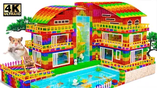 Build Villa House Swimming Pools Fish Tank For Hamster From Magnetic Balls Satisfying