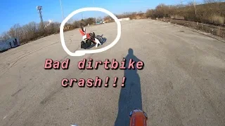 REALLY BAD DIRTBIKE CRASH!!! ( wheelie gone wrong )