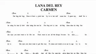 Lana Del Rey - Carmen Guitar Chords