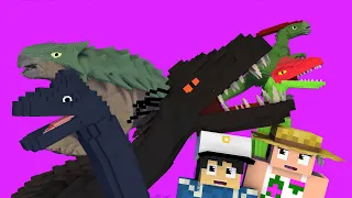 Two Dinos - Lhugueny Camp Cretaceous 3 Musical On Minecraft