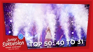 TOP 50: Most watched in 2017: 40 TO 31 - Junior Eurovision Song Contest