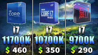 Core i7 11700K vs Core i7 10700K vs Core i7 9700K | PC Gaming Tested