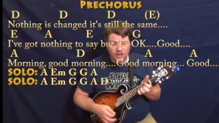 Good Morning (The Beatles) Mandolin Cover Lesson in A with Chords/Lyrics