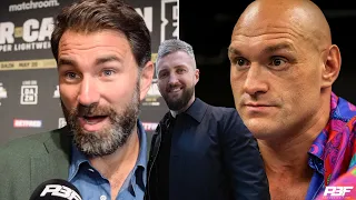 EDDIE HEARN REACTS TO CARL FROCH CALLING TYSON FURY A "WALKING CONTRADICTION", OLEKSANDR USYK SPLIT