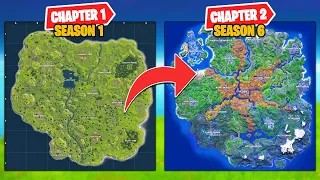 Evolution of the Fortnite Map - Season 1 to Season 16