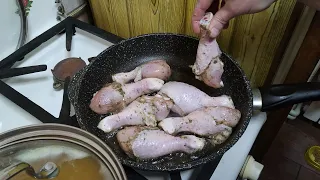 Как вкусно пожарить куриные ножки куриная голень на сковороде