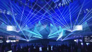 PRG/LEA Stage at prolight+sound 2016 - laser show with Laserworld lasers | Laserworld