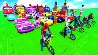 GTA V SPIDER-MAN 2, FIVE NIGHTS AT FREDDY'S, POPPY PLAYTIME CHAPTER 3 Join in Epic New Stunt Racing