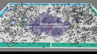 Real-time crowd simulation in a dynamic environment