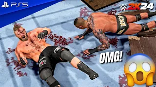 WWE 2K24 - Brock Lesnar vs. Randy Orton - WrestleMania Main Event Match | PS5™ [4K60]