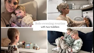 Solo evening routine with 2 toddlers | Mum of two UK
