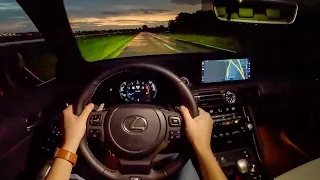 2023 Lexus IS 350 F Sport AWD (F Sport Exhaust) - POV Night Drive (Binaural Audio)