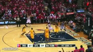 David West vs Paul Millsap Full Duel Highlights 2014 Playoffs East R1G6 - Pacers at Hawks