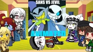 Undertale reacts to Sans vs Jevil | finally a finished reaction