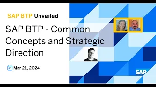 SAP BTP - Common Concepts and Strategic Direction