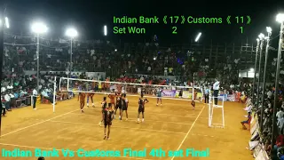 Indian Bank Vs Customs Final 4th set
