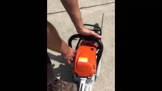 Stihl chainsaw startup instructions