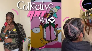 Collective Art Vlog ☆ | Paint w me + Days as a hairstylist