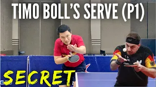 Timo Boll's Forehand Pendulum Serve Secrets and Tutorials (Part 1)