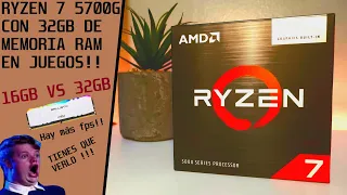 Pruebas de la Ryzen 7 5700G con 32GB de RAM en juegos populares//¿ aumentará los FPS ?