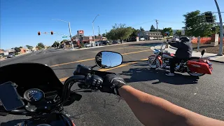 Stage 1 Iron 1200 sportster vs 103 softail race