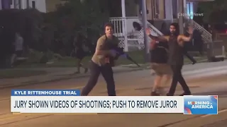 Rittenhouse trial: Jury shown videos of shooting, push to remove juror | Morning in America