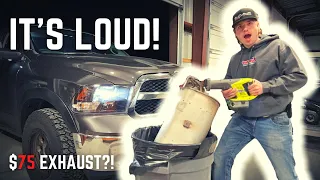 BEST BUDGET Exhaust For A Ram 1500 (Under $75) *NO WELDING*