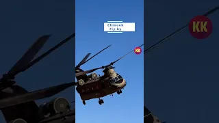 Chinook Thrills: Bad Boy Helicopter's Low Flyby Spectacle! Sky Dominance #shorts