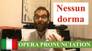 Nessun dorma - ITALIAN PRONUNCIATION LESSON - Turandot