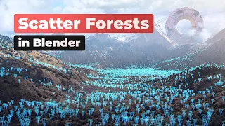 Scatter Large-scale Forests in Blender #b3d #tutorial