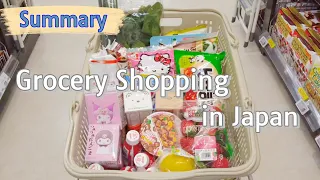 Summary🛒Grocery Shopping Trips in Japan - Autumn to Winter⛄Drugstore MUJI Supermarket 💱with prices