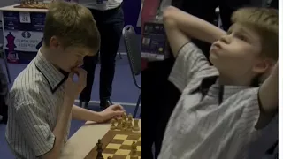 14-year-old Volodar Murzin Reacts After He Checkmates and Eliminates Grandmaster Viorel in World Cup