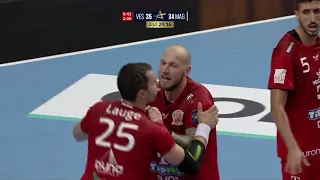 Rasmus Lauge fight against referee ● Telekom Veszprem vs SC Magdeburg 27.10.2022