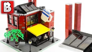 Beautiful LEGO Coffee House MOC In Our City! | Build Time Lapse Review