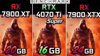 RX 7900 XT vs RTX 4070 Ti Super vs RX 7900 XTX // 1440p // Gaming Test in 10 Games // Benchmark