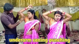 painful underarm pinching punishment | underarm caning punching | family video | raj is back vlogs