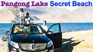 Ep14 Pangong Lake Secret Beach | Maan Village Ladakh hidden gem | Leh ladakh road trip in Mercedes