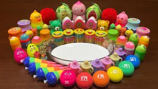 Rainbow Piping Bags Clay ! Mixing Random Things Into GLOSSY Slime ! Satisfying Slime Videos #1484