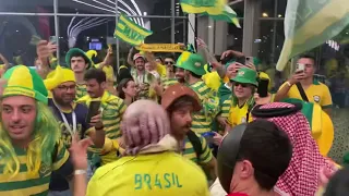 Festa espetacular da torcida do Brasil na COPA DO MUNDO