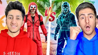 Red Criminal Vs Ghost Criminal 1 Vs 1 Op Gameplay 10 Slap Challenge 😂 - Garena Free Fire