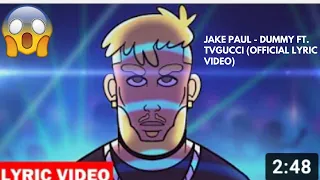 Reaction To Jake Paul - DUMMY ft. TVGUCCI (Official Lyric Video)